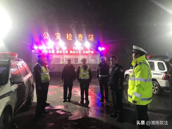 合阳县公安局督导检查交通执法护航道路交通安全（图）